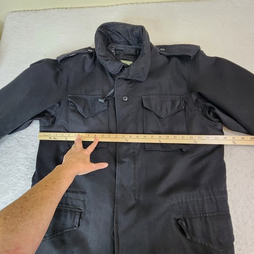 US Military Mens Cold Weather Field Coat Jacket XL Black Lined Heavy Duty - Picture 16 of 20