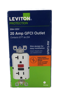 #ad Leviton Protection 20 AMP 125V GFCI Outlet GFNT2 RW White NEW $22.99