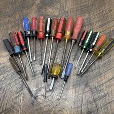 VTG All USALot Of 20 Screwdrivers From Various Manufacturers Flathead & Phillips