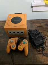 Nintendo Gamecube Orange Spide Console w/ Controller - NTSC-J - Tested & Working