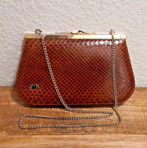 Original CD Christian Dior - Schlangenleder Schulter Tasche