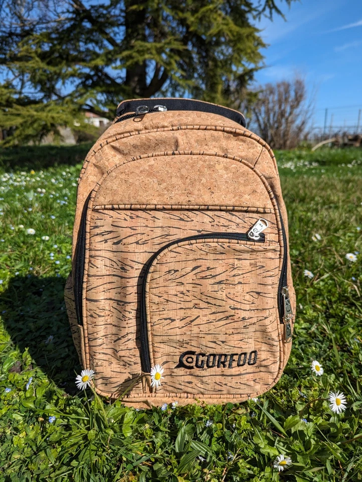  Mochila Hombre - Sostenible, Funcional y Confort Diario, Mochila Corcho  Foto 3 de 4