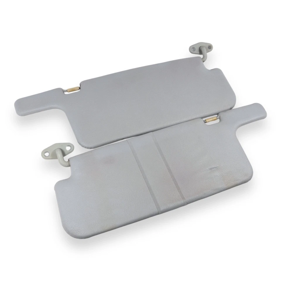 1992-1996 Mitsubishi Mirage Driver & Passenger Side Sun Visor Pair Set Gray - Image 2 of 4