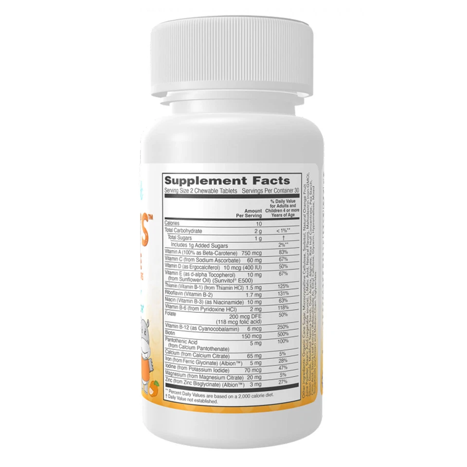 Мультивитаминные добавки NOW Kids Vits сочный апельсин, 60 жевательных конфет - Изображение 2 из 4