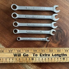 Craftsman USA  5pc Metric 13 12 11 10 7 Combination Wrench Set VV series