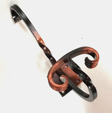 GANCIO ATTACCAPANNI APPENDIABITI DA PARETE MURO ARTE POVERA IN FERRO BATTUTO