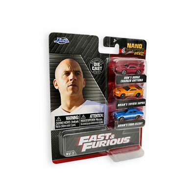 Jada Nano Hollywood Rides NV-3 253201001 Fast & Furious 3er Pack - NEU & OVP