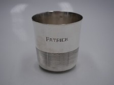 CHRISTOFLE TIMBALE EN ARGENT MASSIF POINCON MINERVE PRENOM PATRICK