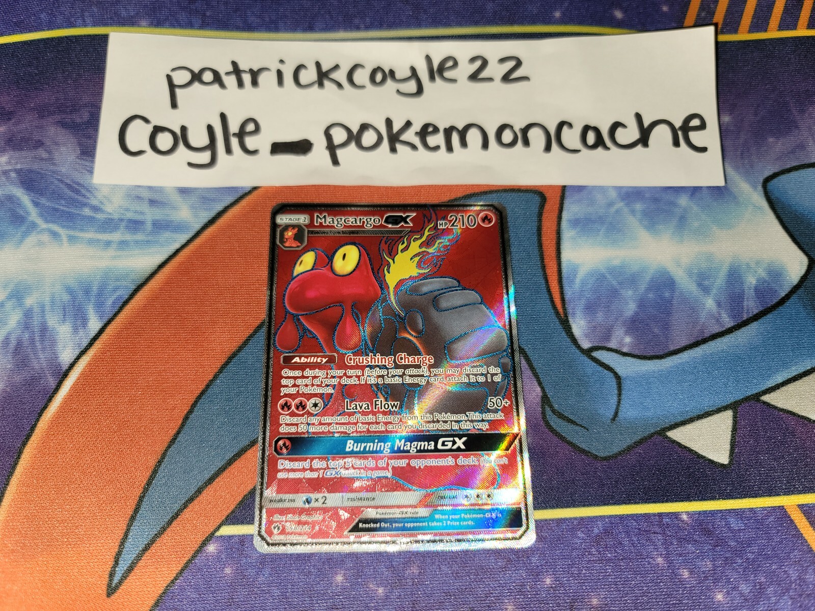 Magcargo GX Full Art Holo Ultra Rare Sun & Moon Lost Thunder 198/214 NM