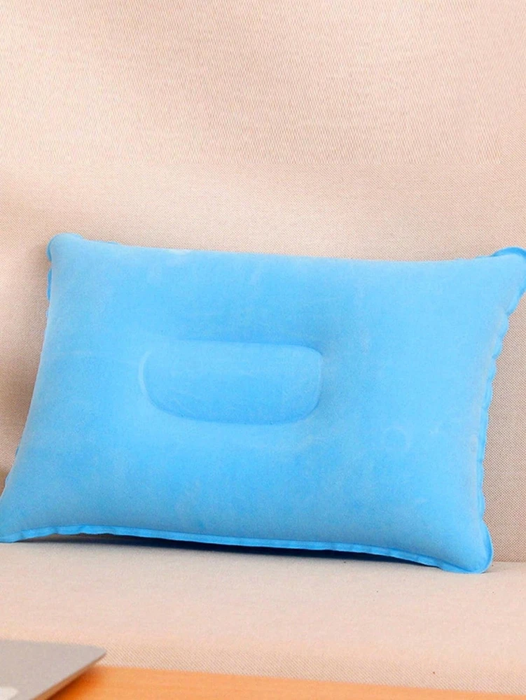 Portable Inflatable Travel Pillow Minimalist Rectangle Design for Comfort