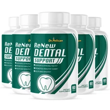 ReNew Dental Support- Gum & Tooth Support- 5 Bottles- 300 Capsules
