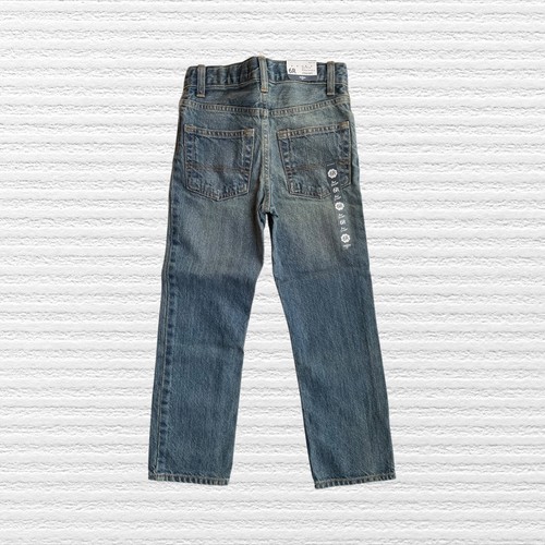 New OshKosh B'Gosh Boys Straight Jeans Natural Indigo Blue Denim Size 6R - Picture 2 of 12