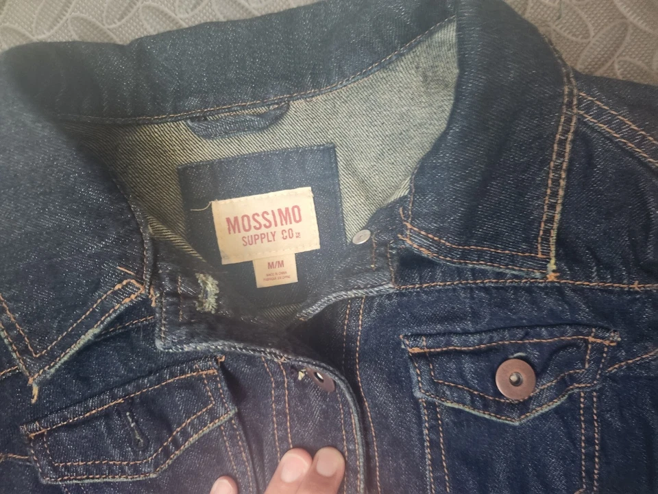 Mossimo Denim Jean Jacket Fitted Button Down - Size Medium - Juniors #S122 - Image 2 of 3