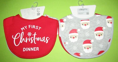 C&A Baby-Weihnachtslätzchen - 2er Pack NEU mit Etikett