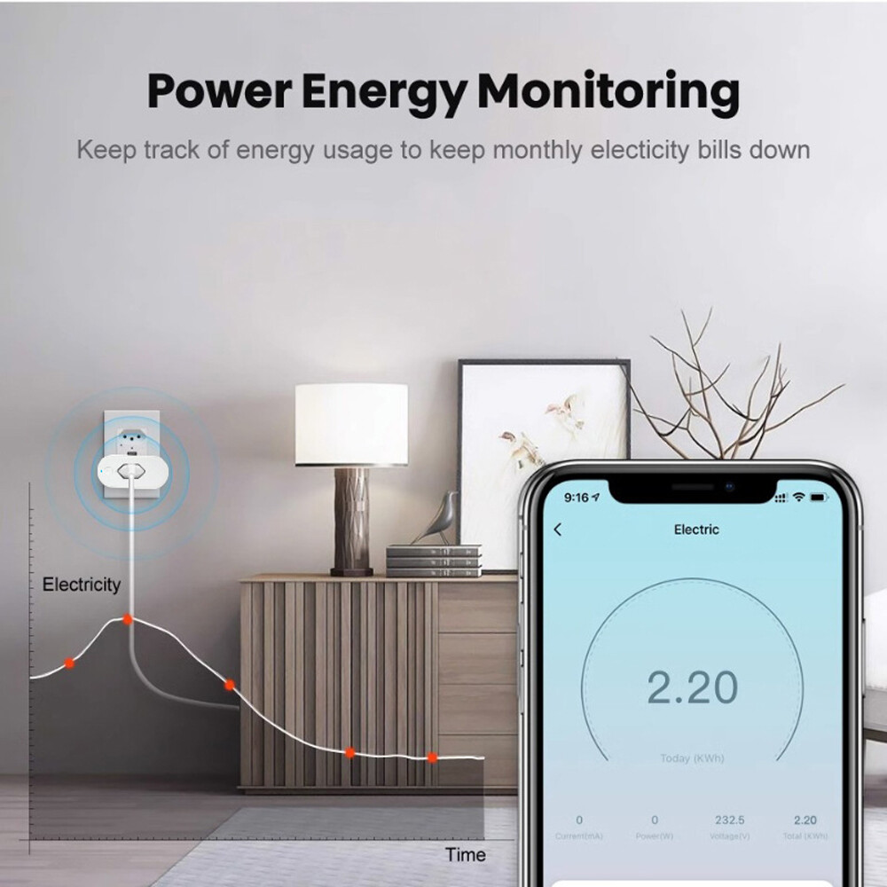 Smart Plug WiFi Socket EU 16A Timing Function Tuya SmartLife APP ForAlexa Google — image 4