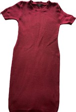 Brass Plum Knitted Sweater Dress Size Medium Scoop Neck