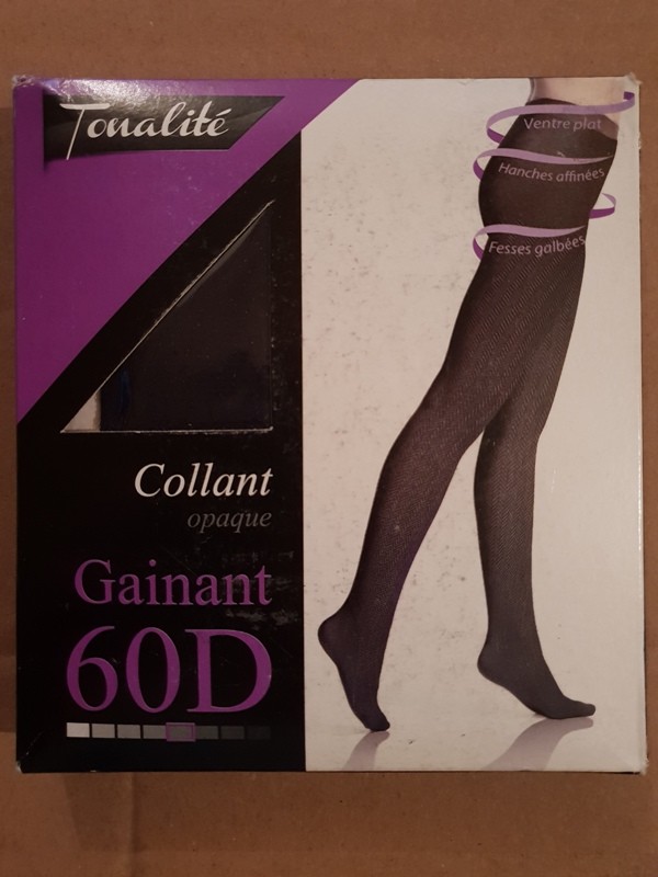 COLLANT OPAQUE TONALITE GAINANT 60 DEN TAILLE COULEUR NOIR