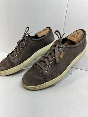 Ecco Shoes Mens Sneaker Oxford Brown Leather Size 12 US 45 EU