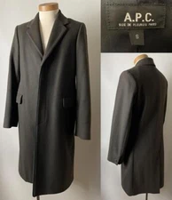 A.P.C. Men S Made In France Archive Wool Chester Coat S Brown Vinatge French Cas