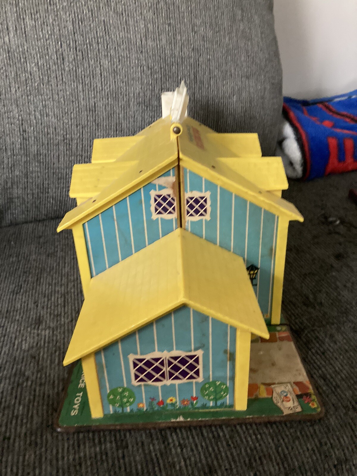 Vintage Fisher Price Little People Play Family House Yellow / Blue ...