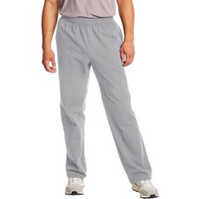 Mens 50 Cotton Open Bottom Jersey Sweatpants w/Pockets,33  2XLarge Light Steel