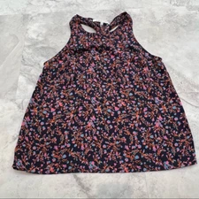 Collective Concepts Stitch Fix Size Small Floral Tank Top Navy