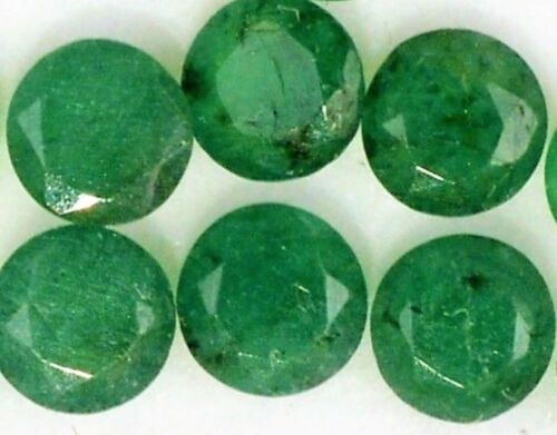 EMERALD ROUND CUT DEEP GREEN PAKISTAN 10mm 4 CT NATURAL GEM GENUINE FACETED NICE - Picture 2 of 6