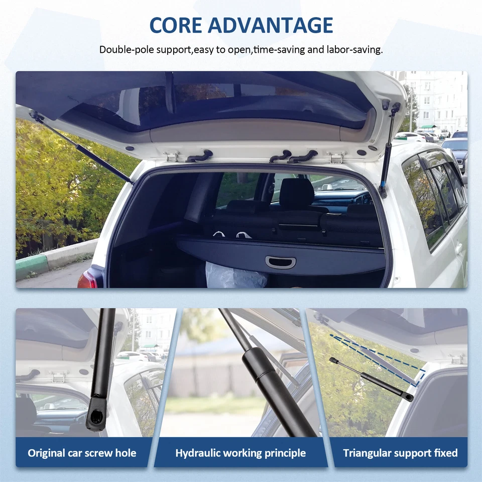 For 2001-2007 Volvo S60 Qty 4 Front Hood & Rear Trunk Lift Supports Gas Struts Foto 3 de 4