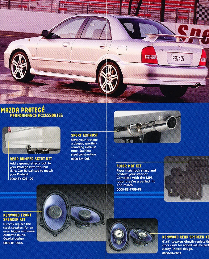 2002 Mazda Protege Performance Factory Accessories Brochure eBay
