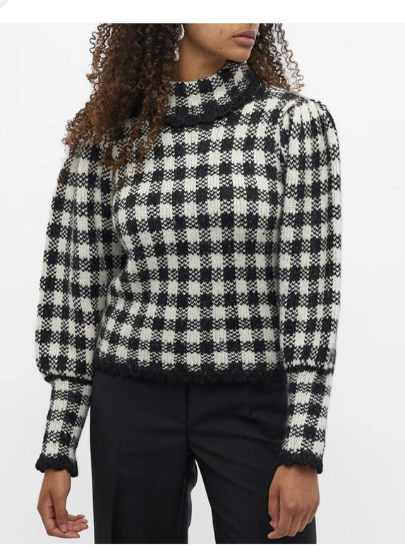 shrimps womens gingham jumper 8/10 image 2