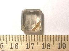 Rutilated quartz faceted gem gold rutile 15x13x9mm Brazil 15.2 carats jo93