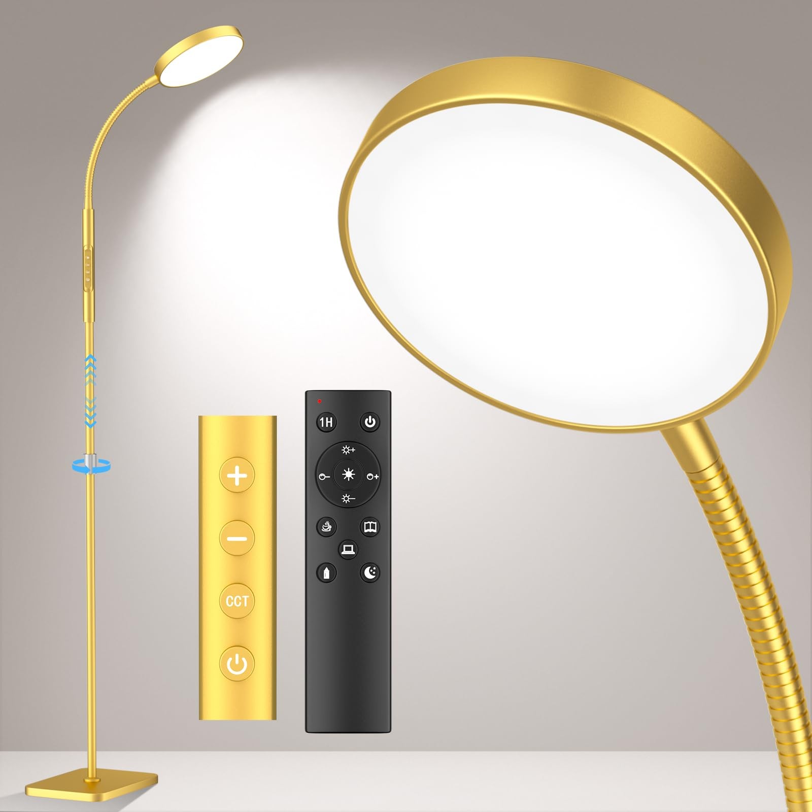 Adjustable Height LED Floor Lamp with 120 Lights for Living Room or Bedroom-image