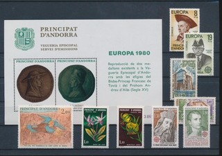 LT05699 Andorra 1980 selection of nice stamps fine lot MNH