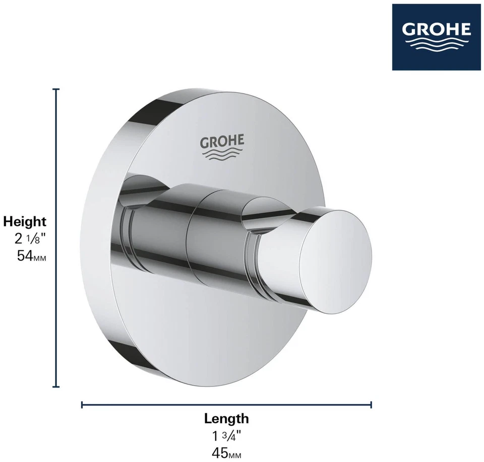 Gancho para bata individual Grohe 40 364 1 Essentials Foto 2 de 4