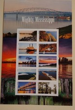 Mighty Mississippi Sheet of 10 Forever Stamps - MNH #5698  FREE SHIPPING