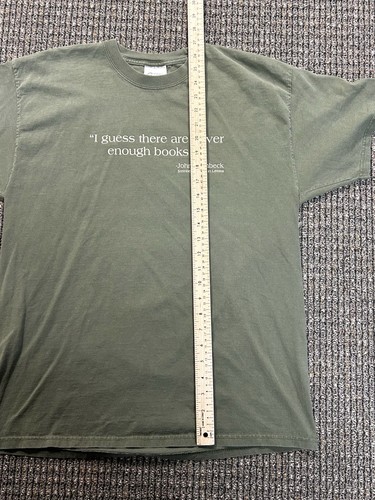 Vintage John Steinbeck Never enough Books T Shirt Large - Picture 2 of 17