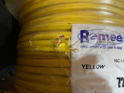 DAMAGED 500' Reel Remee 725901L1Y 22 AWG 6 Conductors Shielded, 22 AWG 4 Con