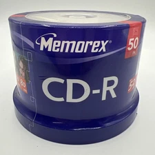 Memorex CD-R 50 Pack Spindle 52x 700 MB 80 Min Recordable Blank CD-R NEW! Sealed