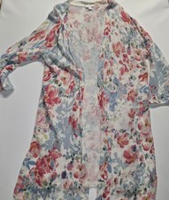 J. Jill Women's Cardigan Sweater Floral Size L NWOT Long Sleeve