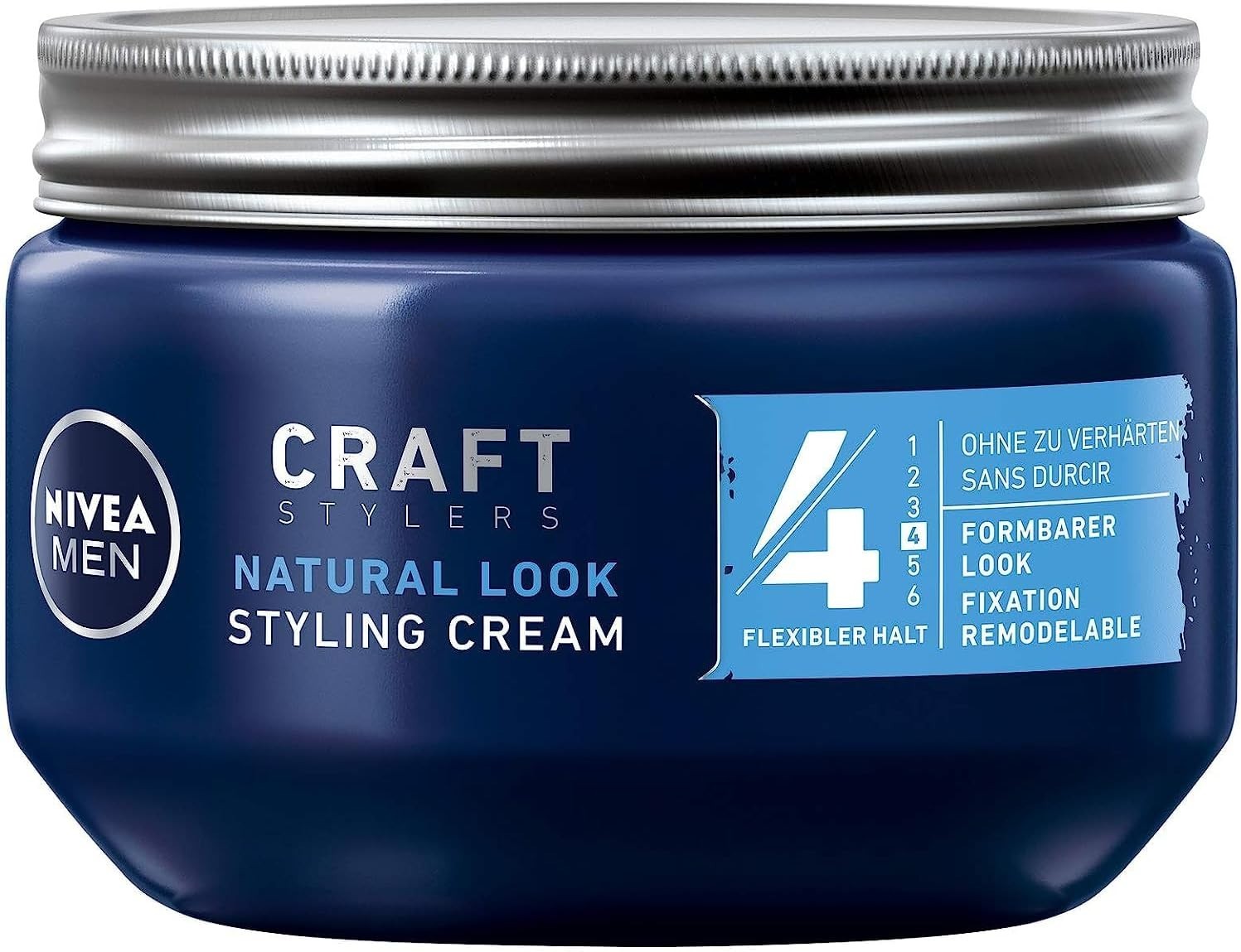 NIVEA Men Styling Gel 150ml Jar Natural  Look Hair Cream - Medium Hold