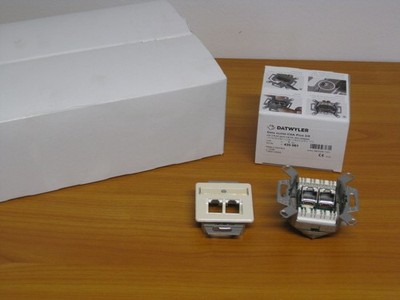 10x Dätwyler CSA Plus 2/8 Datendose RJ45 Cat.6A RAL1013 Netzwerkdose 435061 NEU