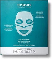 111skin Anti Blemish Bio Cellulose Facial Treatment Mask (5 Count) - new In...