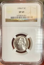 1994-P NGC SP69 Jefferson Nickel. Great Uncirculated Matte Finish Coin! πΊπΈπͺ