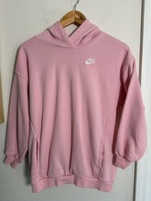 Nike Sportswear Pink Fleece Pullover Hoodie Women s Large Oversized