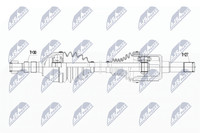 NTY Antriebswelle NPW-PL-065 FüR Opel Tourer Cascada Zafira Astra GTC W13 P10
