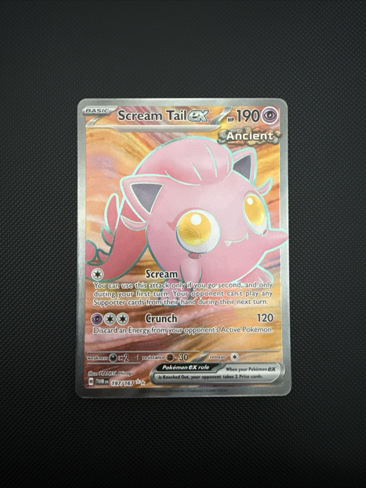 Scream Tail EX 197/167 Pokemon Twilight Masquerade Ultra Rare Full Art NM