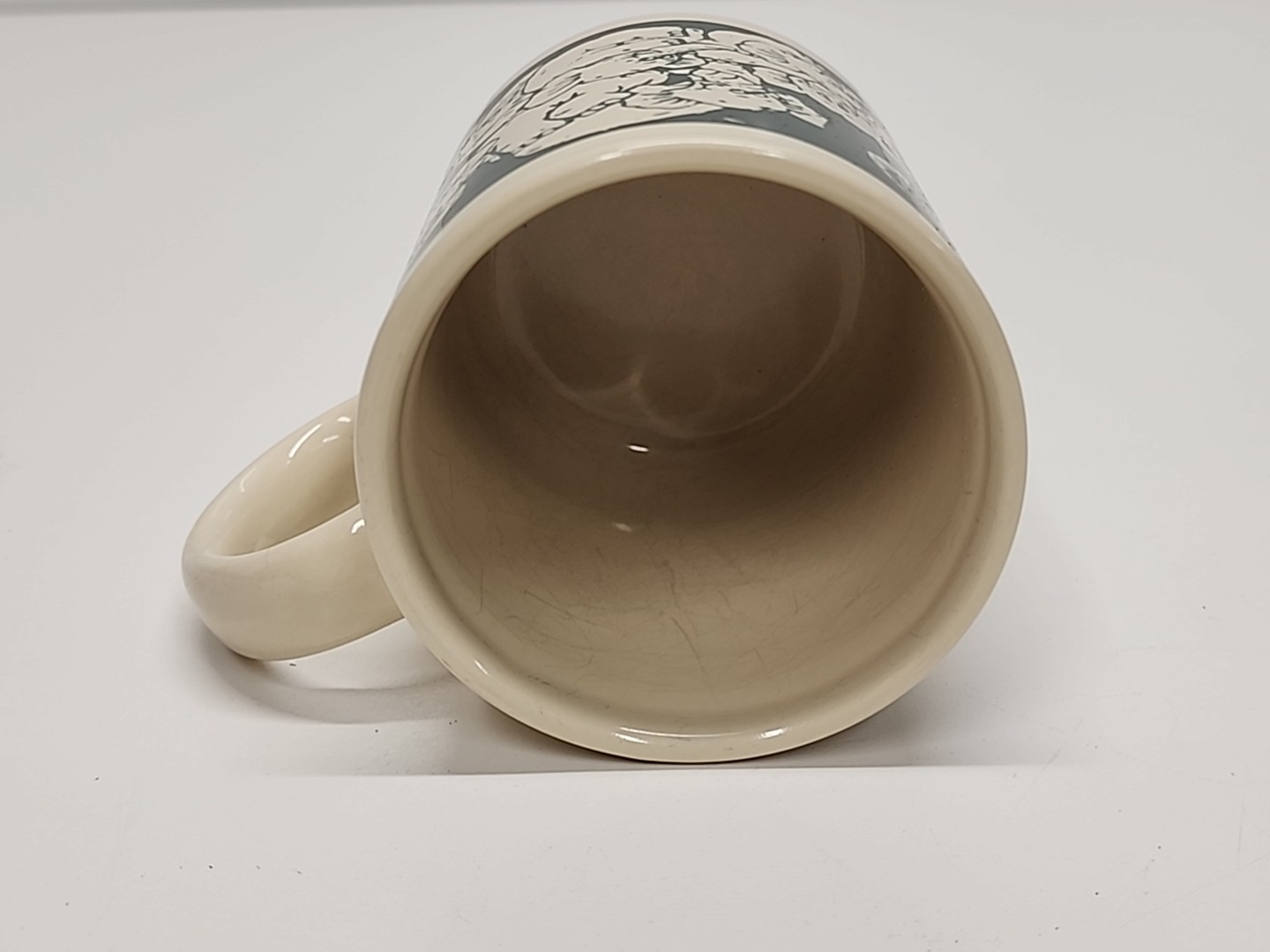 Vintage NAUGHTY ELEPHANTS Orgy Coffee Mug Off-white & Green  thumbnail 11