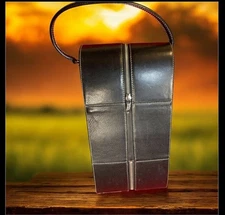 Fossil Executive Collection Leather Bag Black Wine Carrier Case Holds 2 Bottles