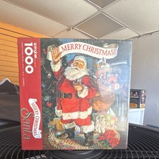 Springbok Merry Christmas Santa 1000 Piece Interlocking Jigsaw Puzzle