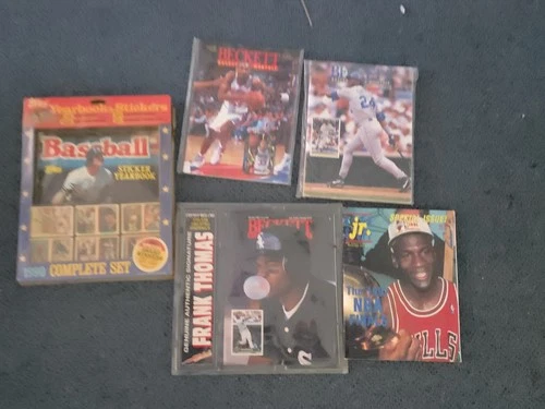 Frank Thomas Signed Beckett, Chicago Bulls, Baseball Stickers And More!